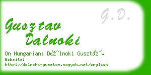 gusztav dalnoki business card